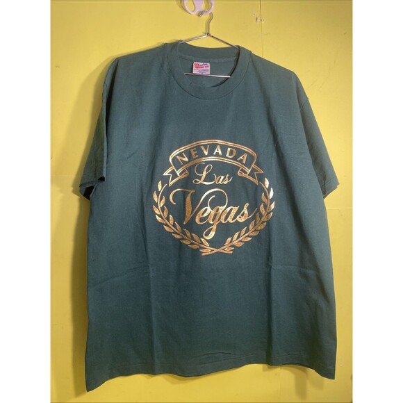 Vintage Las Vegas Nevada T Shirt XL Green - Picture 1 of 3